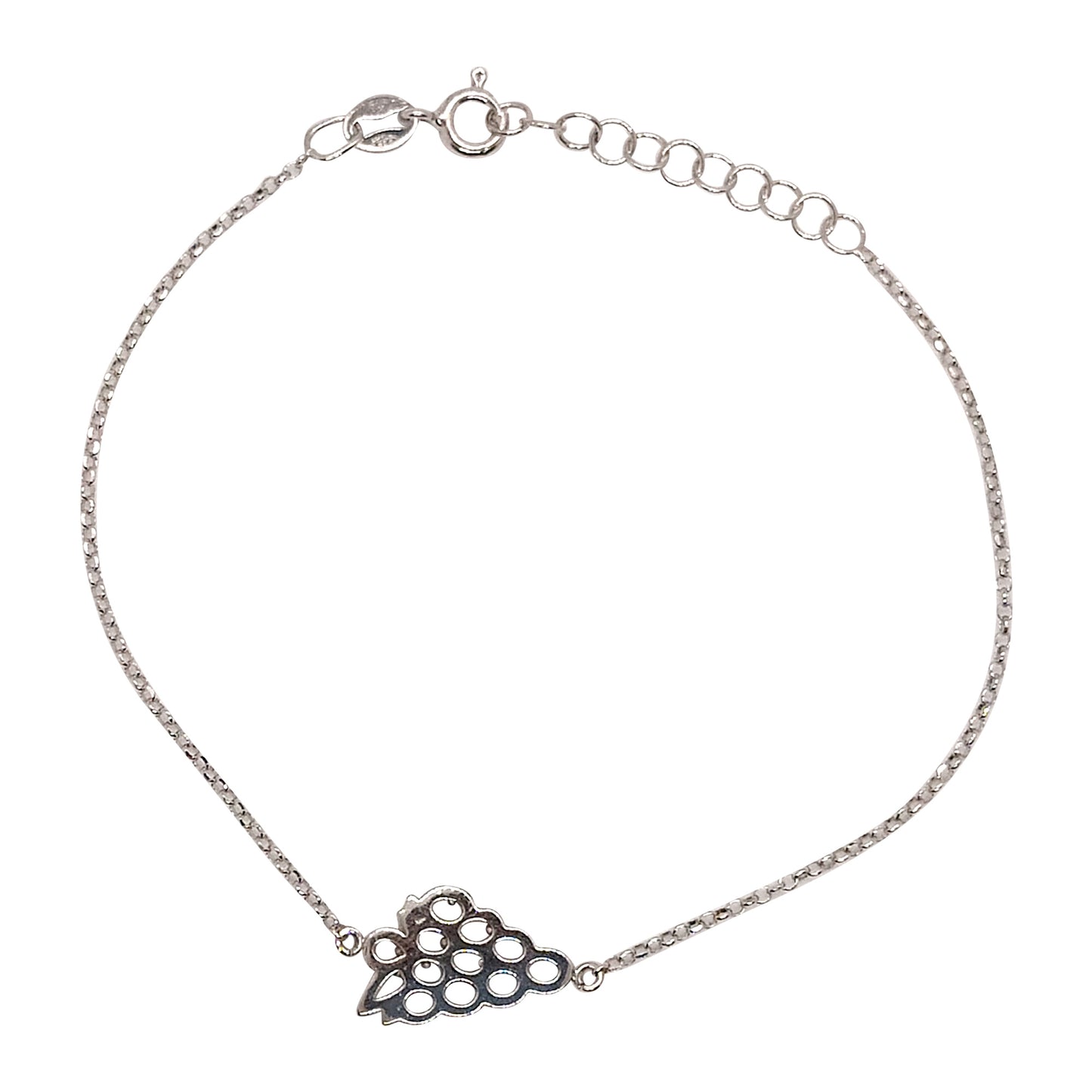Pulsera "Racimo" en Plata de Ley 925 con cadena de plata