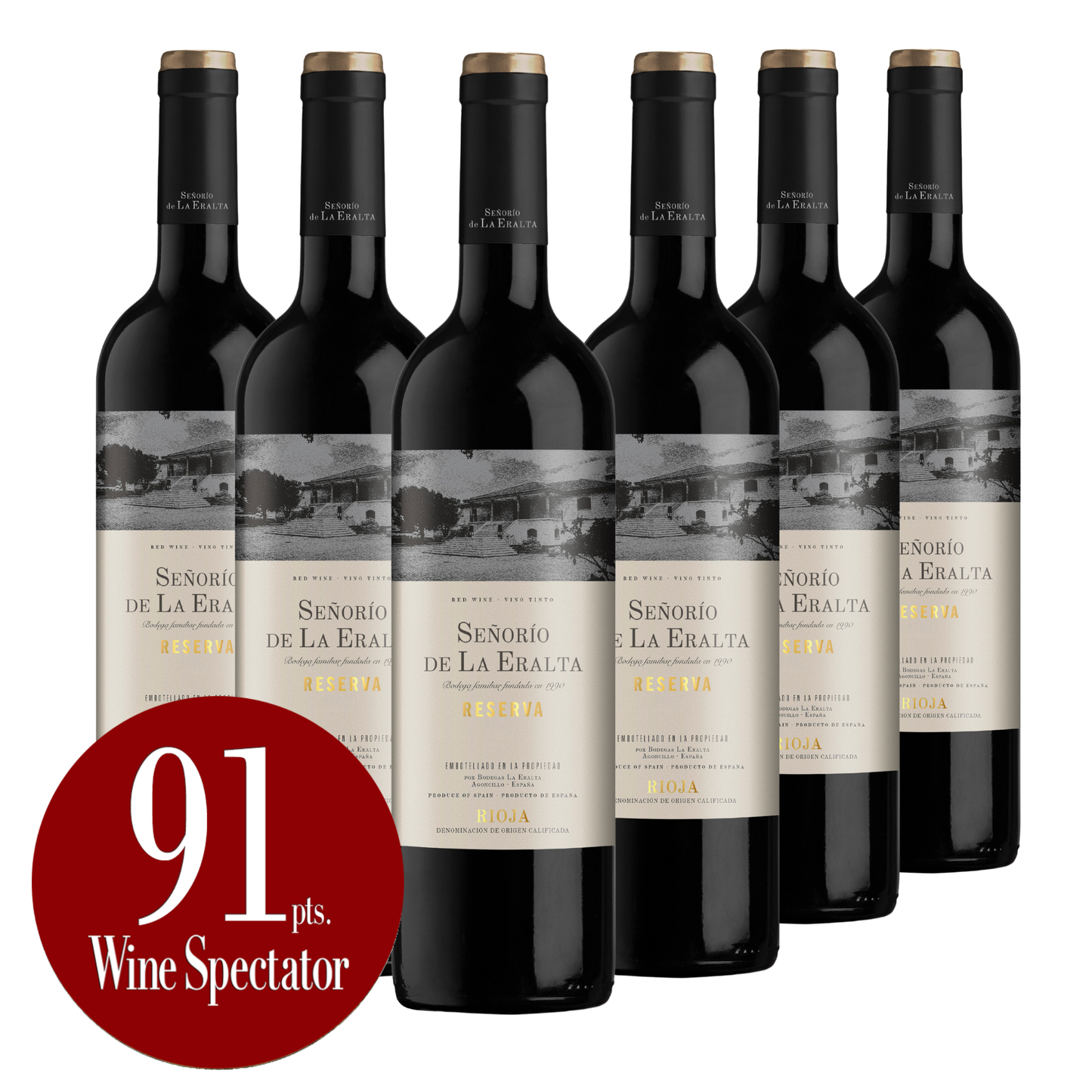 Reserva Tinto Rioja 2019 "Señorío de La Eralta" - Lote 6 x Bot. 0,75L